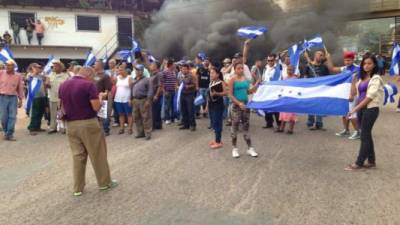 Protestas en las calles de Comayagüela.
