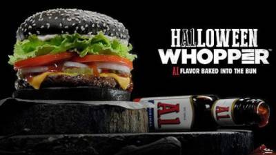 La Whopper Halloween A.1. se agotó debido a la alta demanda.