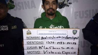 El labrador Armirio Leiby Orellana López fue detenido en el barrio Las Flores, de San Marcos, Ocotepeque.