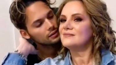 La actriz Erika Buenfil y su supuesta pareja Emmanuel Palomares.