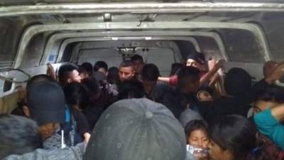 Parte de los inmigrantes detenidos.