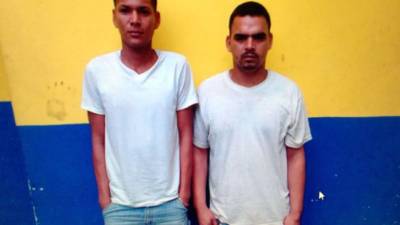 José David Sierra Caballero y Maicol Margony Paz, dos de los supuestos extorsionadores.