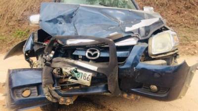 Imagen del accidente en donde resultó herido el jefe edilicio.