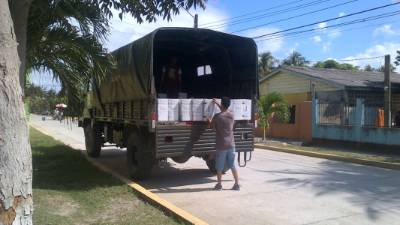 Las maletas electorales ya llegaron al municipio de La Lima para que sean distribuidas en sus diferentes escuelas.