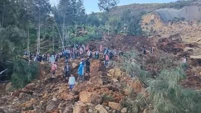 El alud de tierra se produjo tras un potente sismo. Autoridades de Papua Nueva Guinea ya contabilizan unos 650 muertos.