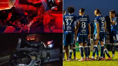 Futbolistas del Motagua, entre ellos Rodrigo 'Droopy' Gómez, sufrieron un terrible accidente de tránsito cuando regresaban del entrenamiento del equipo azul. Detalles de cómo ocurrió y así quedó el carro del jugador argentino.