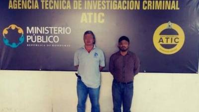 En la imagen: Cristhian Estrada y Francisco Maradiaga. Fotografía del Ministerio Público.