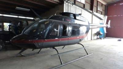 Este helicóptero marca Bell 206L será subastado.