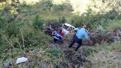 El accidente ocurrió en la antigua carretera a Olancho.