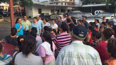 Plantón realizado en San Pedro Sula.