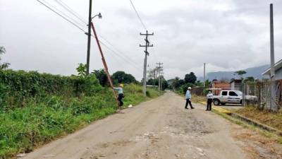 Cuadrillas reparan lámparas en el sector suroeste de la ciudad.