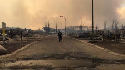 La provincia de Alberta, al norte de Canadá, está atrapada por los incendios. Foto: AFP