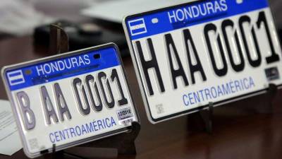 Placas nuevas en Honduras.