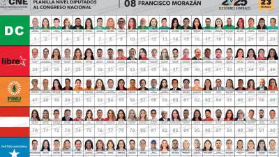 Los hondureños mayores de 18 años de Francisco Morazán tendrán que colocar 23 marcas en la papeleta de 115 candidatos a diputados para elegir a igual número de parlamentarios que le corresponden a este departamento.