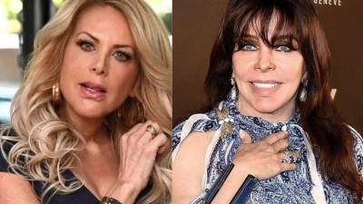 Las artistas Lorena Herrera y Verónica Castro .