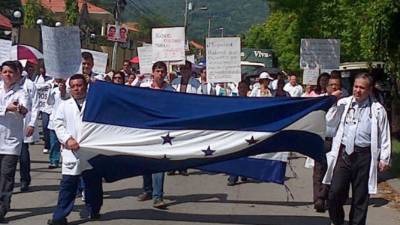Los médicos hondureños se encuentran en huelga desde hace una semana.