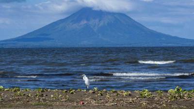 Vista del volcán en Nicaragua.