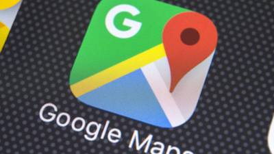 Vista del logo de Google Maps.