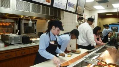 Un restaurante de clase media en los EUA.