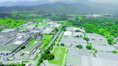 Las inversiones en la maquila se han ralentizado desde 2022; vista de la zona industrial de Choloma.