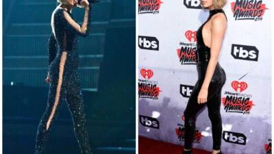 La cantante apareció en una alfombra roja de los iHeartRadio Music Awards con una retaguardia más grande.