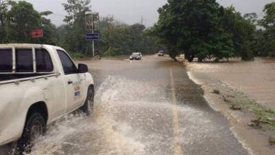 La cuña de alta presión que ha traído lluvias desde el fin de semana en Atlántida.