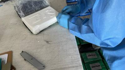 Foto referencial de droga inspeccionada.