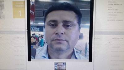 Imagen de archivo del exoficial Leiva Natarén, publicada por el Ministerio Público en su cuenta de Twitter