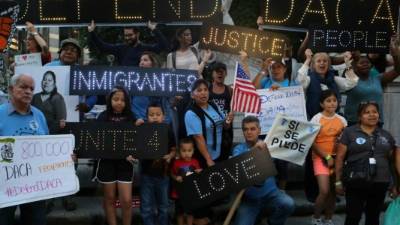 Los dreamers han organizado varias protestas esta semana para exigir la aprobación de una ley que les permita regularizarse en EUA.