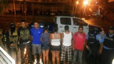 Los detenidos por la Fuerza Nacional Antiextorsión (FNA).