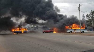 La quema de las unidades ocurrió el pasado 06 de diciembre.