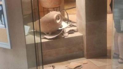 Vista del accidente de la vasija en Israel.