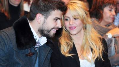 Gerard y Shakira durante un evento en España.