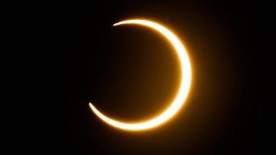 Así se observaba el eclipse en Honduras a las 11:50 am.