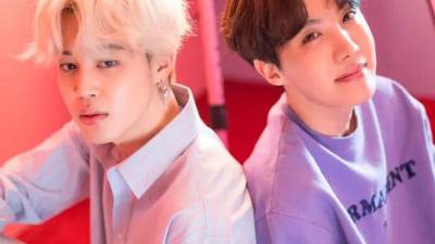 Los integrantes de BTS Jimin y J-Hope.