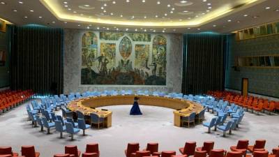 Vista de las instalaciones del Consejo de Seguridad en las Naciones Unidas.