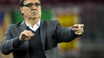 Gerardo 'Tata' Martino, durante el encuentro contra la Real Sociedad.