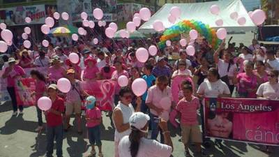 La caminata se realizó en el centro de El Progreso.