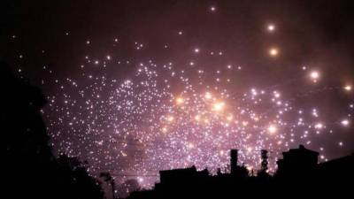 Vista de los bombardeos en el sur de Líbano.