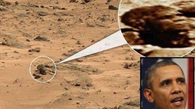 La imagen captada por el robot de la NASA tiene un increíble parecido con el rostro de Obama.