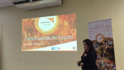 Emelina Martínez en la presentación del proyecto.