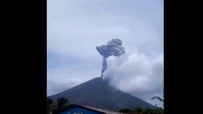 VIDEO: Fuerte explosión del volcán Concepción de Nicaragua