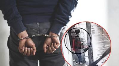 En el video de una cámara aledaña al lugar se muestra el momento exacto donde el sospechoso sigue y secuestra a Sofía Delgado.