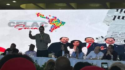 El expresidente de Honduras, Manuel Zelaya, en un evento del 15 aniversario del golpe de Estado en 2009.