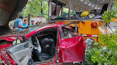 Vista del accidente en Managua, Nicaragua.