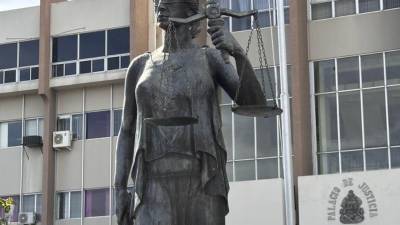 Vista de la fachada de la Corte Suprema de Justicia en Tegucigalpa.