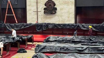 Fotografía de las remodelaciones del Congreso Nacional este 2025.