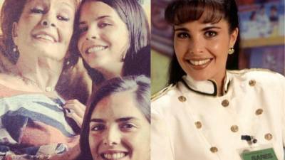 Talina Fernández, sus nietos y su hija Mariana Levy.