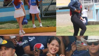 Gran ambiente se vive en las gradas en el duelo entre Juticalpa y Motagua por la primera jornada de la Liga Nacional. FOTOS, Aníbal Vasquez y Alex Pérez
