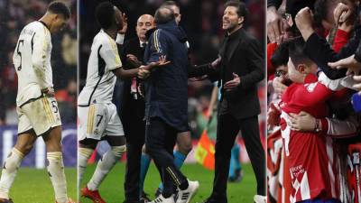 Las imágenes de la batalla que protagonizaron Atlético y Real Madrid en los octavos de final de la Copa del Rey, que finalizó con triunfo colchonero (4-2) y con los merengues eliminados.